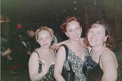 Indira Kajosevic, Raccoon, Inc co-director at the party with friends