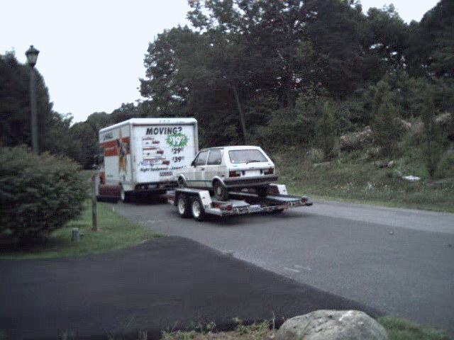 Yugo on the tow-truck